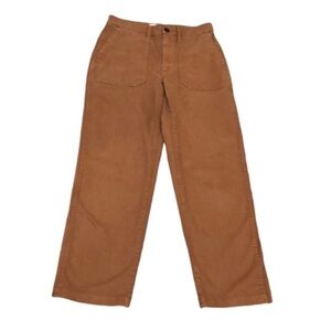 Madewell Perfect Vintage Straight Workwear Pants Size 24 Camel Brown High Rise